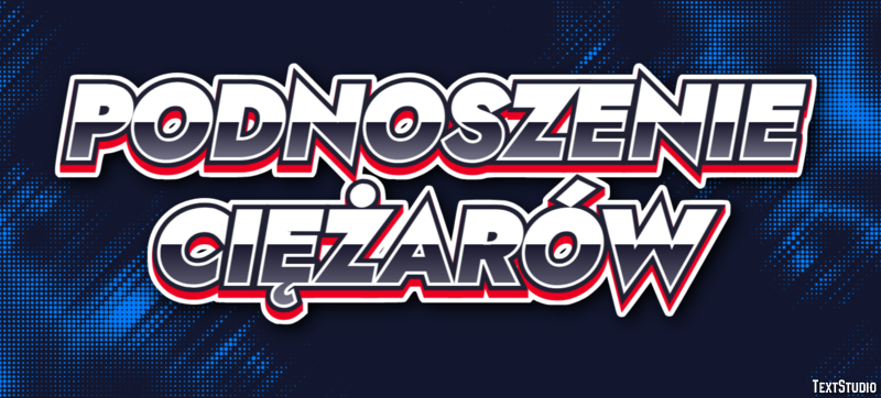 Podnoszenie ciężarów Efekt tekstowy