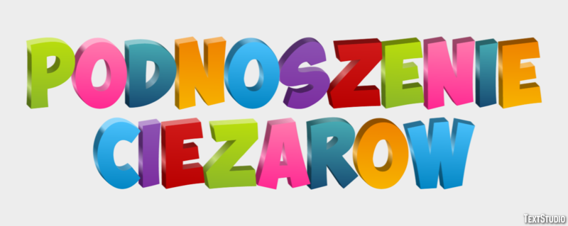 Podnoszenie ciężarów Efekt tekstowy