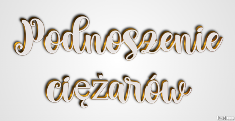 Podnoszenie ciężarów Efekt tekstowy
