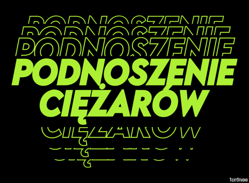Podnoszenie ciężarów Efekt tekstowy