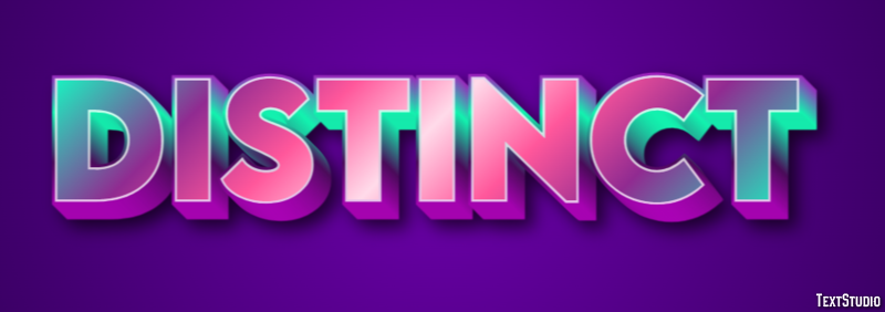 Distinct Texteffekt