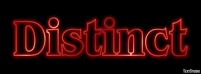 Distinct Texteffekt