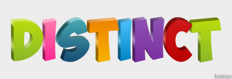 Distinct Texteffekt