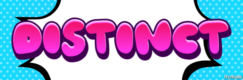 Distinct Text effect