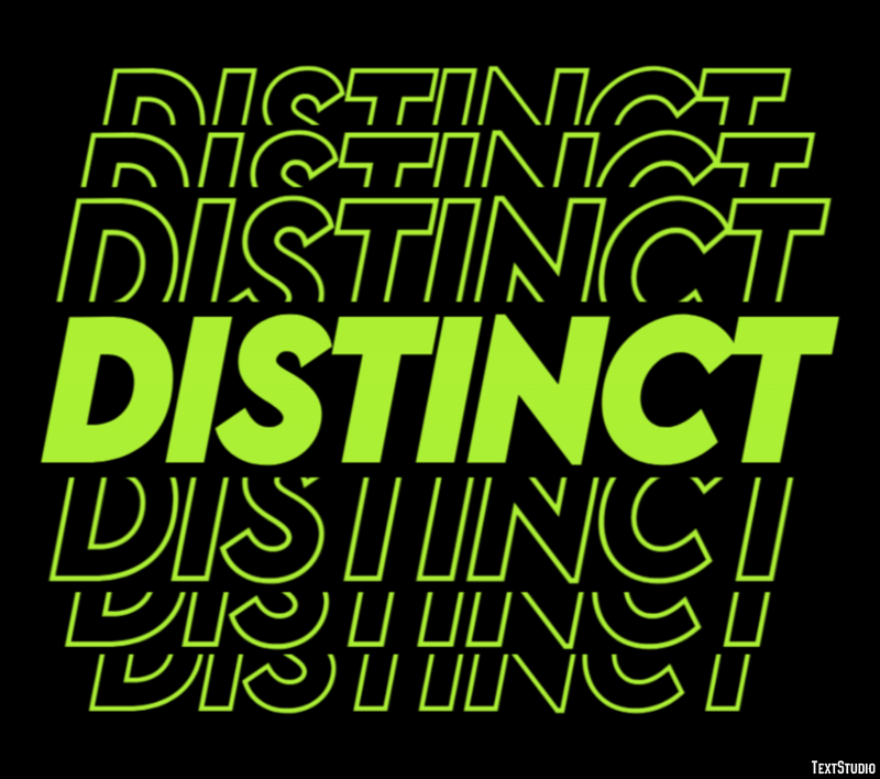 Distinct Text Effect