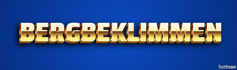 Bergbeklimmen Texteffekt