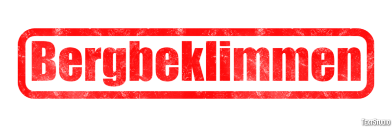 Bergbeklimmen Texteffekt