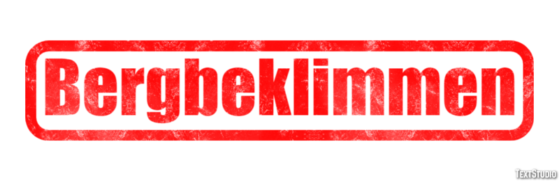 Bergbeklimmen Tekst Effect