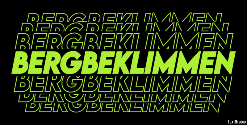 Bergbeklimmen Texteffekt