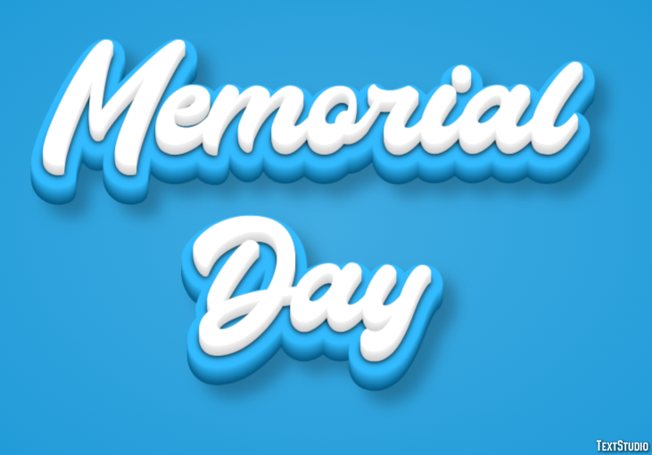 Memorial Day Effet de texte