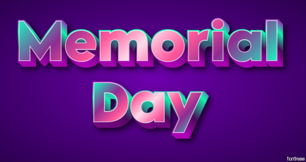 Memorial Day Effet de texte