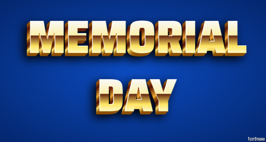 Memorial Day Effet de texte