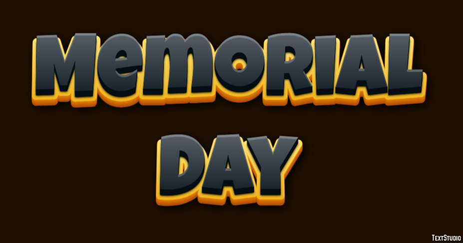 Memorial Day Effet de texte