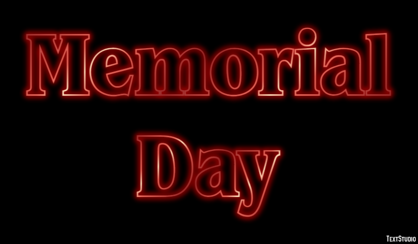 Memorial Day Effet de texte