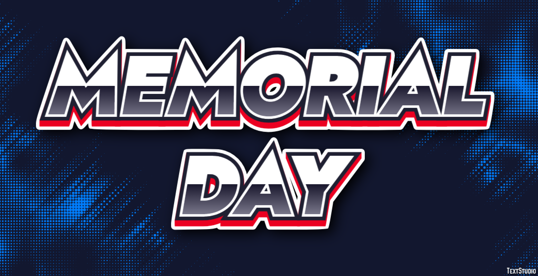 Memorial Day Effet de texte
