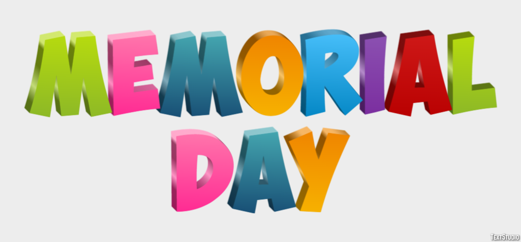 Memorial Day Effet de texte