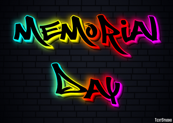 Memorial Day Effet de texte