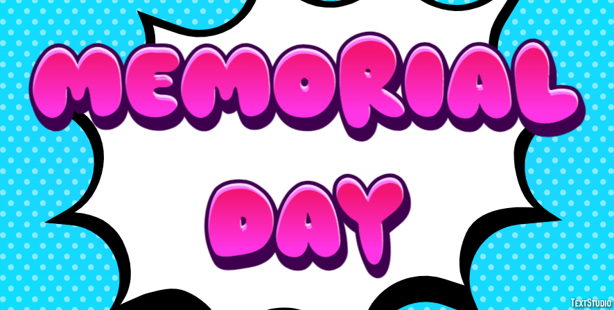 Memorial Day Effet de texte