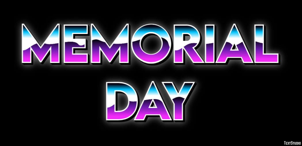 Memorial Day Effet de texte