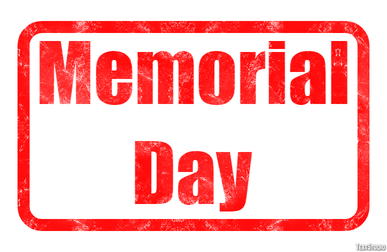 Memorial Day Effet de texte