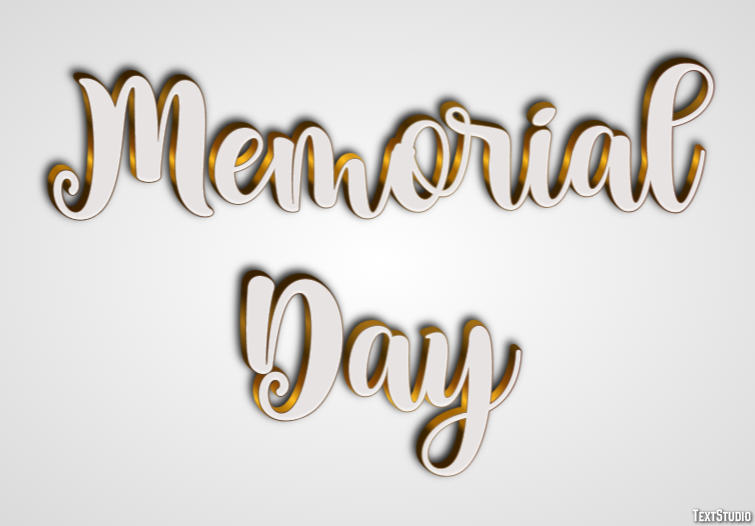 Memorial Day Effet de texte