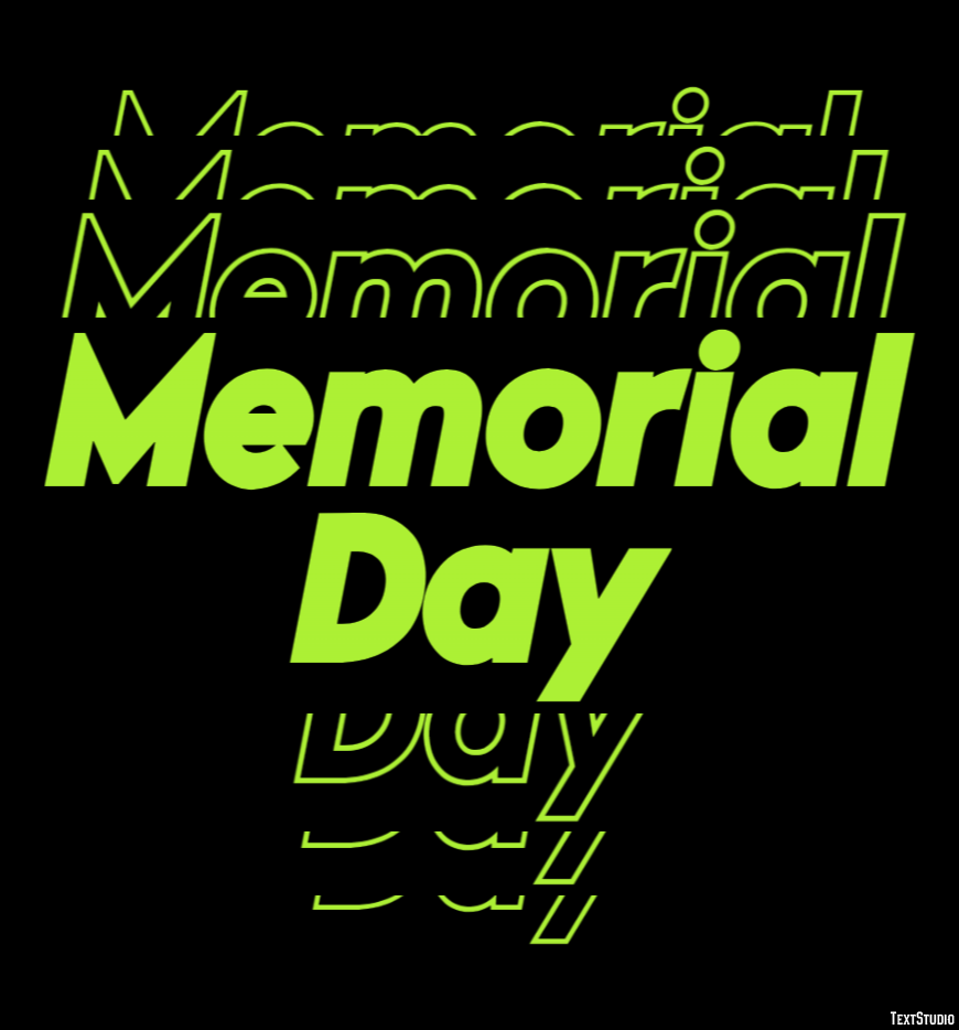 Memorial Day Efecto de Texto