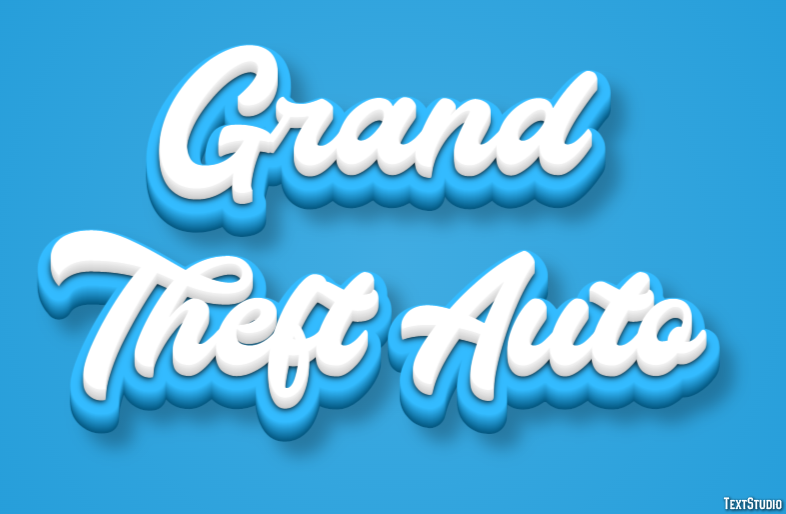 Grand Theft Auto Эффект текста