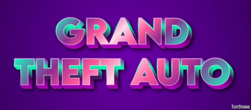 Grand Theft Auto Эффект текста