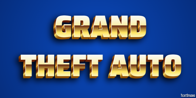 Grand Theft Auto Эффект текста