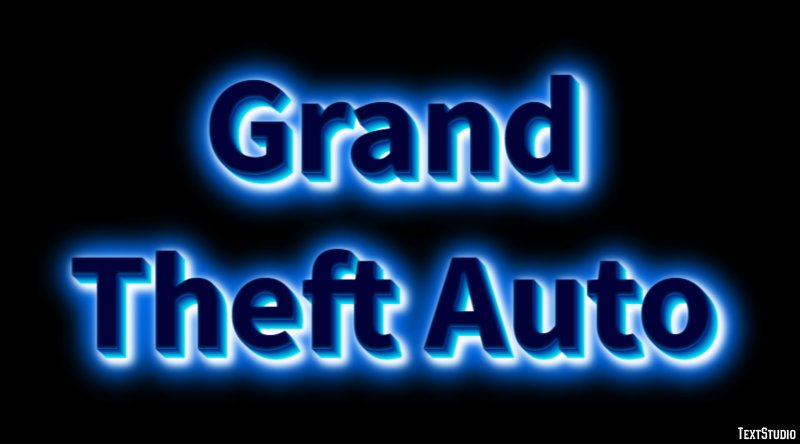 Grand Theft Auto Эффект текста