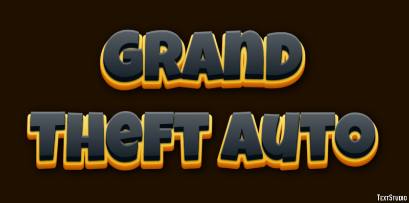 Grand Theft Auto Эффект текста