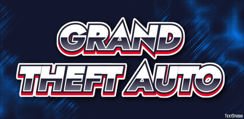 Grand Theft Auto Эффект текста