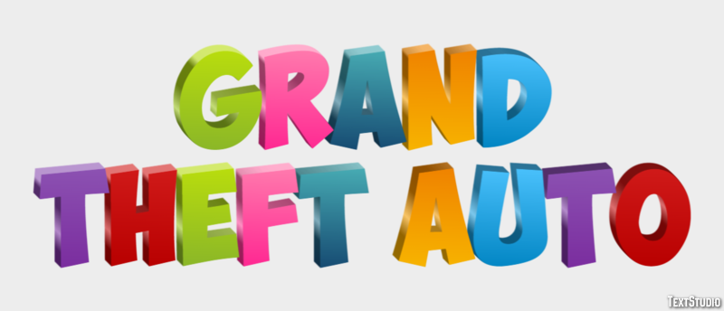 Grand Theft Auto Эффект текста