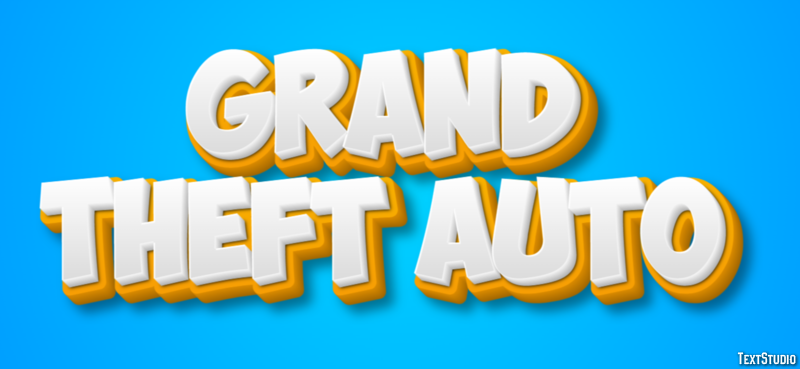 Grand Theft Auto Эффект текста