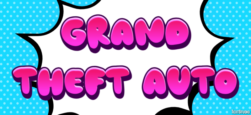Grand Theft Auto Эффект текста