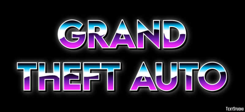 Grand Theft Auto Эффект текста