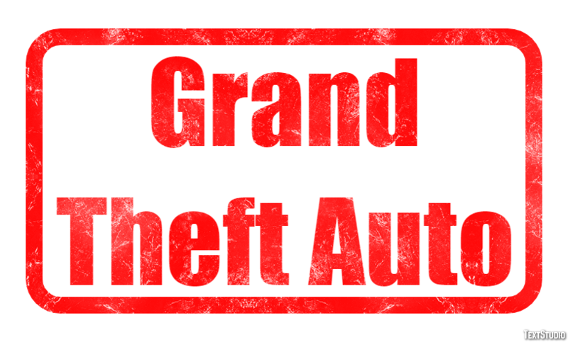 Grand Theft Auto Эффект текста