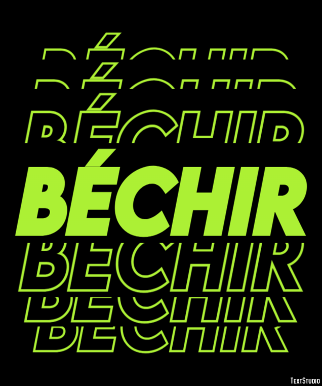 Béchir Efeito de texto