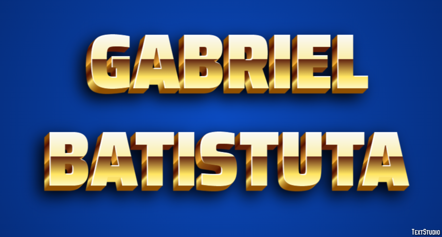 Gabriel Batistuta Efeito de texto