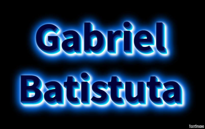 Gabriel Batistuta Efeito de texto