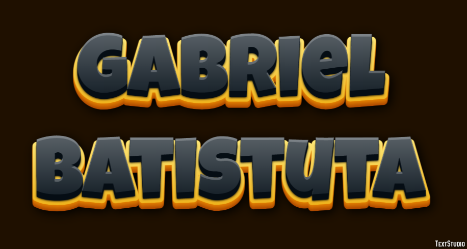Gabriel Batistuta Efeito de texto