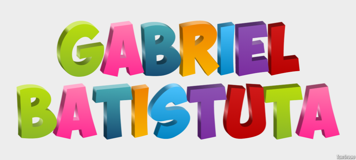 Gabriel Batistuta Efecto de Texto