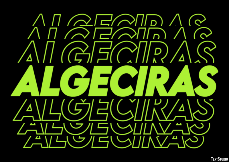 Algeciras Effetto testo