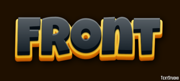 Front Efecto de Texto