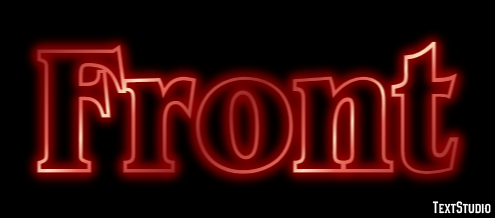 Front Text Effect