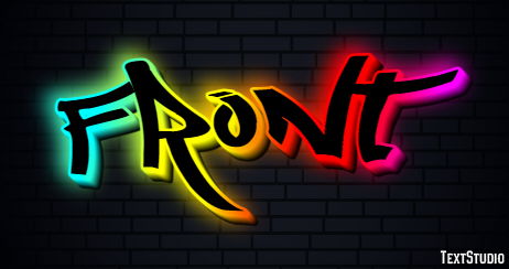 Front Text Effect