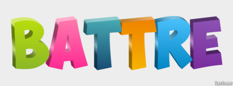 Battre Effet de texte