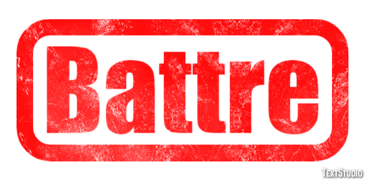 Battre Effet de texte