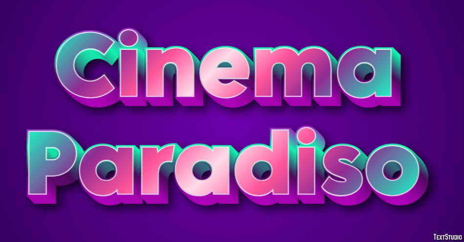Cinema Paradiso Efecto de Texto