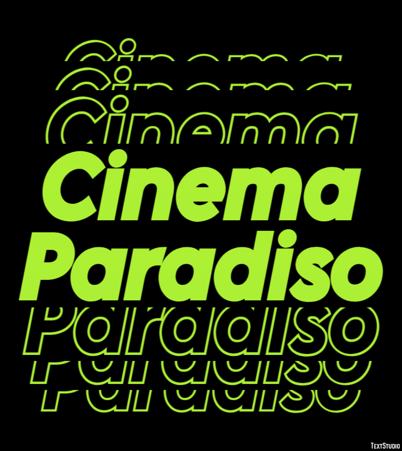 Cinema Paradiso Efecto de Texto